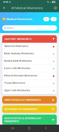 All Medical Mnemonics App screenshot 2
