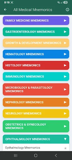 All Medical Mnemonics App screenshot 3