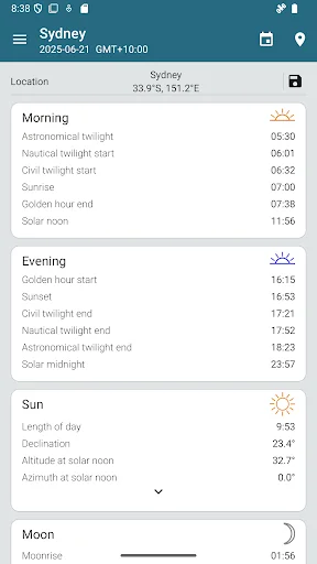 Sun Position: Sunrise & Sunset screenshot 3