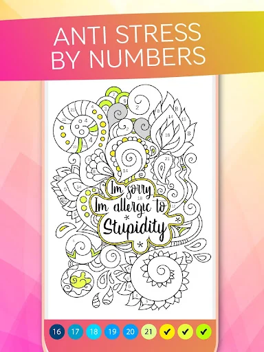 Antistress Coloring By Numbers