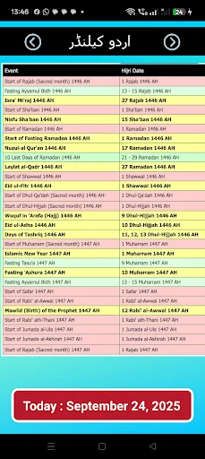 Islamic (Urdu) Calendar 2026 screenshot 4