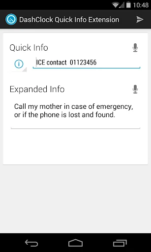 Quick Info DashClock Extension