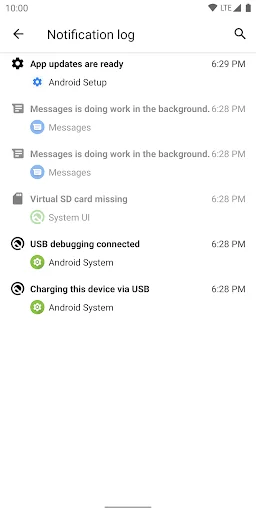 Notification Log Shortcut