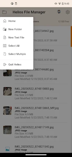Helios File Manager screenshot 2