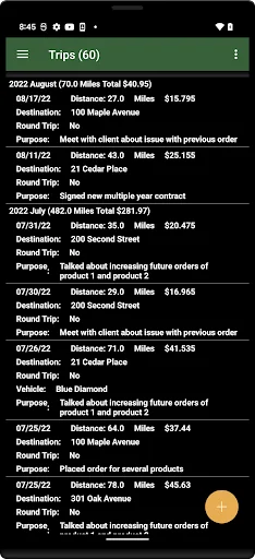 Track My Mileage screenshot 2