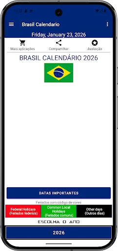 Brasil Calendário 2026