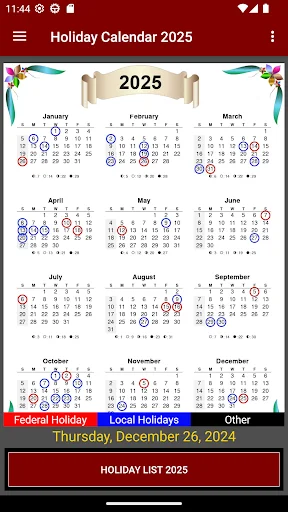 Calendar 2025 With Holidays