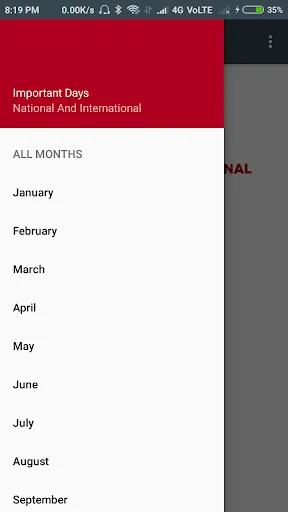 Important Days and Dates
