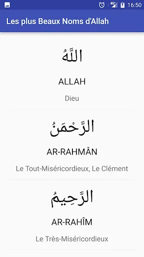 Les plus Beaux Noms d'Allah screenshot 3