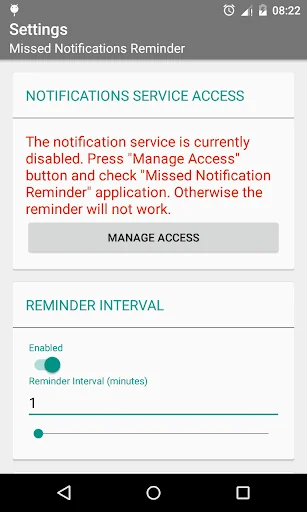 Missed Notifications Reminder screenshot 1