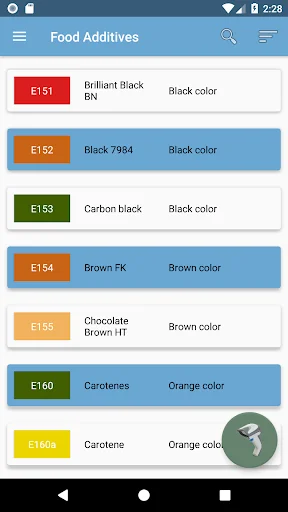 Food additives screenshot 1
