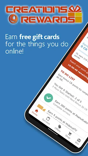 CreationsRewards Paid Surveys screenshot 1