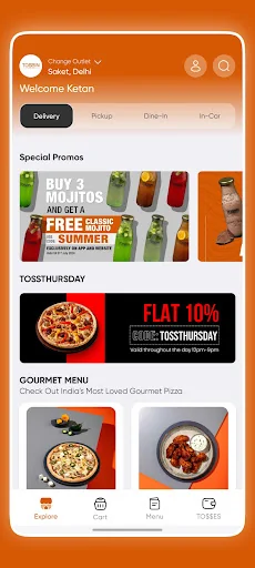 Tossin Pizza Online Delivery