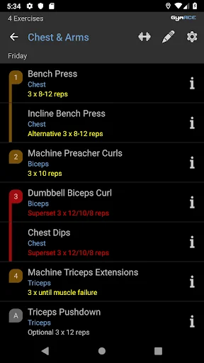 GymACE Pro – Workout Log screenshot 3