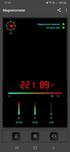 Magnetometer screenshot 2
