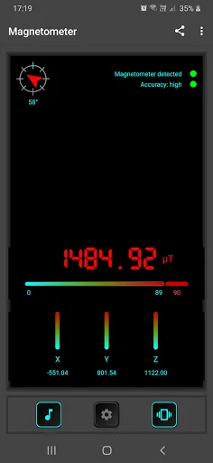 Magnetometer screenshot 3