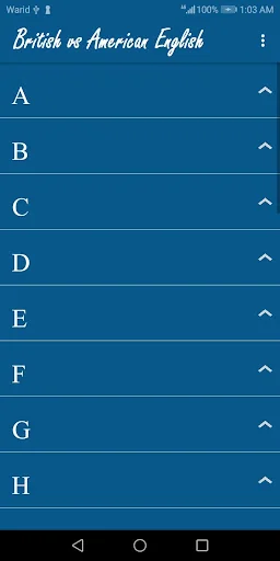 British vs American English screenshot 1