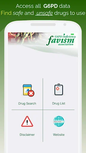 G6PD Drug Search screenshot 1