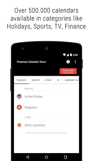 Premium Calendar Store screenshot 1