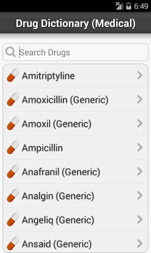 Medical Drugs Guide Dictionary screenshot 1