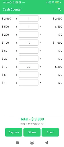 Cash Counter Calculator