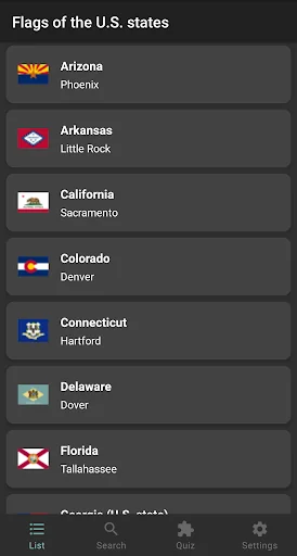 US 50 States Map Quiz