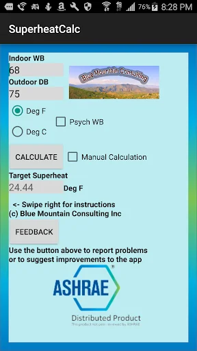 HVAC Superheat Calculator screenshot 1