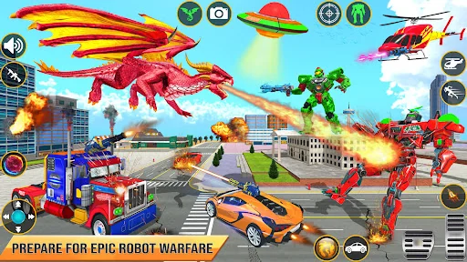 Dragon Robot Car Games 3d screenshot 1
