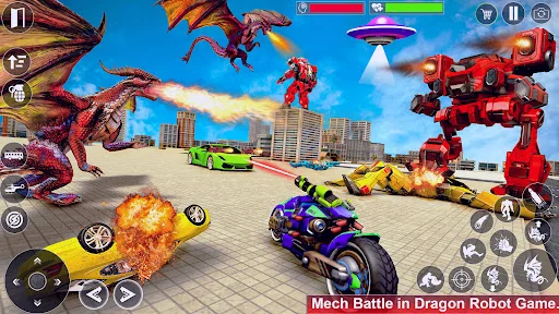 Dragon Robot Car Games 3d screenshot 2
