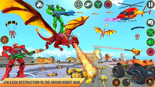 Dragon Robot Car Games 3d screenshot 3