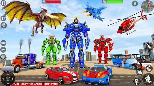 Dragon Robot Car Games 3d screenshot 4
