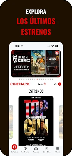 Cinemark Colombia screenshot 1