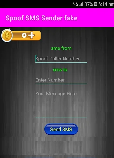 Spoof SMS Sender fake screenshot 1