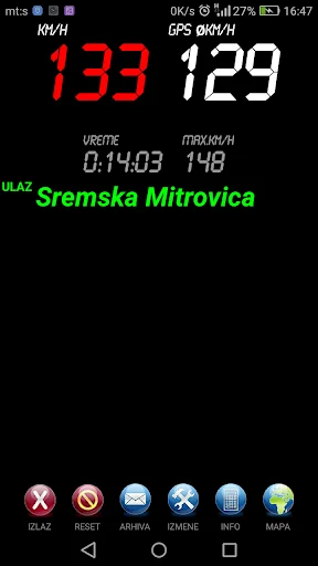 Prosecna brzina Srbija