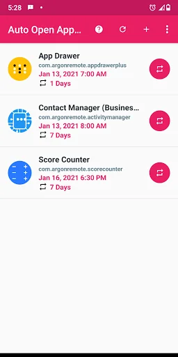 Open App Scheduler