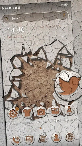 Crack Texture Theme Launcher
