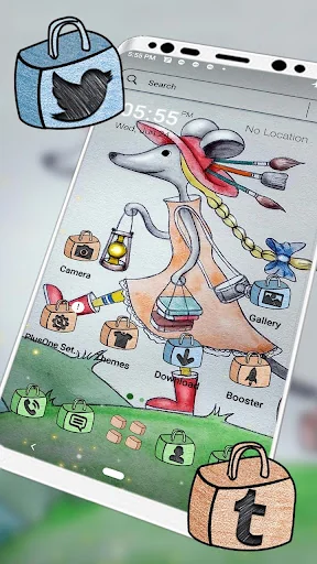 Mice Cartoon Launcher Theme