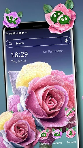 Rose Water Drop Theme Launcher