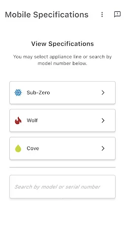 Mobile Specifications App