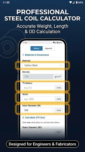 Steel Coil Weight Calculator