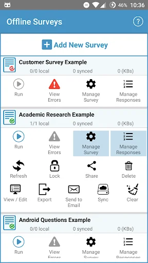 Offline Surveys