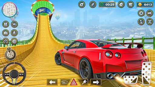 Crazy Car Stunt game mega ramp