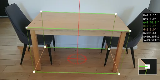 3D Measurement - Plumb-bob +