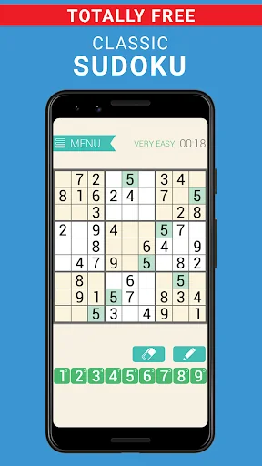 Sudoku classic - easy sudoku screenshot 1