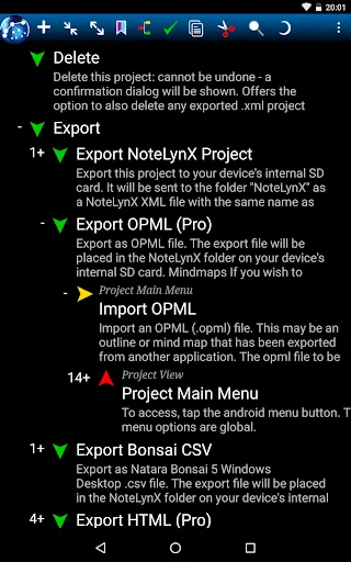 NoteLynX Pro Outliner Mindmap screenshot 1