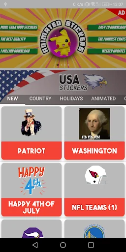 USA Stickers for WhatsApp
