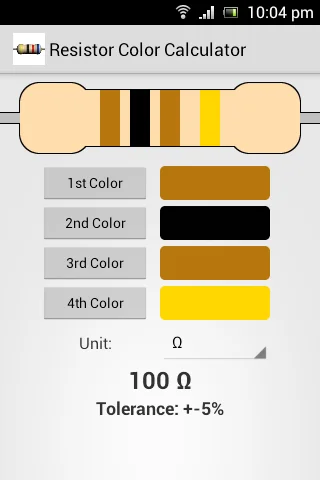 Resistor Color Calculator screenshot 1