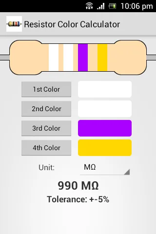 Resistor Color Calculator screenshot 3