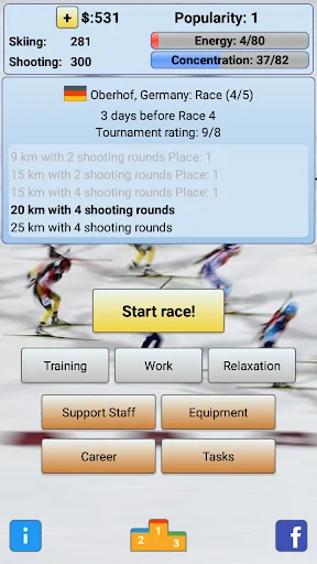 Biathlon Manager 2018 screenshot 1