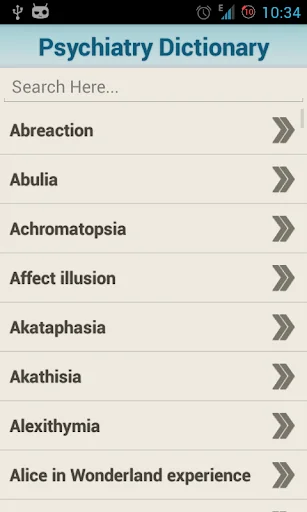 Medical Psychiatric Dictionary screenshot 1